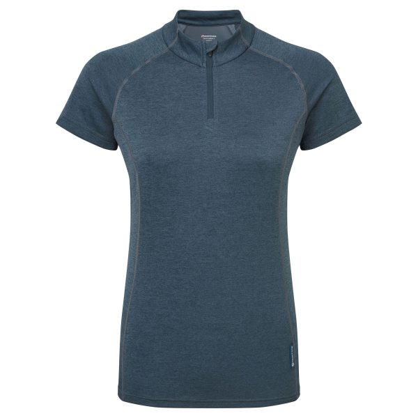 تیشرت آستین کوتاه زیپ دار مونتین Montane Women's Dart Zip T-Shirt 2021 فروشگاه کوهنوردی ماکالو