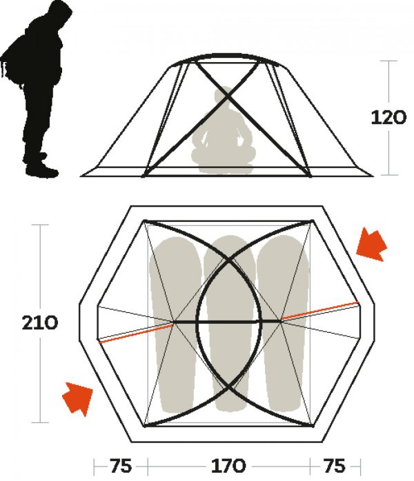 خرید چادر کوهنوردی سه نفره فرینو FERRINO TENT SVALBARD 3.0