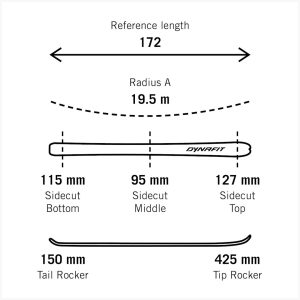 چوب اسکی تورینگ داینافیت  DYNAFIT Blacklight 95 Touring Ski